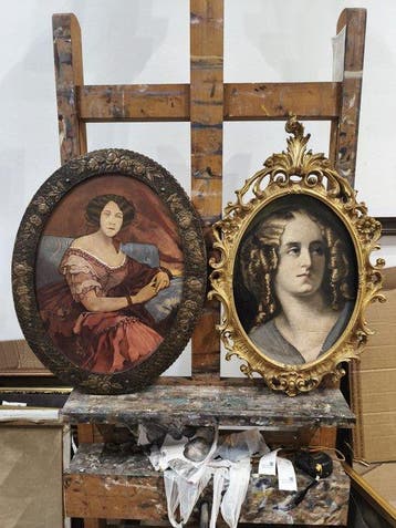 Escuela Barroca Francesa (XVIII) - Pareja de Retratos Nobles
