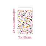 25 cadeauzakjes - Terrazzo  color - 7x13cm (Per  25 stuks), Ophalen of Verzenden, Nieuw, Cadeauzakje