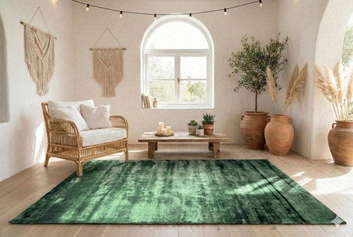 Zachte groene Gabbeh - Vloerkleed - 180 cm - 120 cm -, Huis en Inrichting, Stoffering | Tapijten en Vloerkleden
