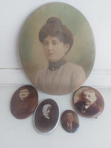 Antiek Votiefgeschenk (5) - blik , porselein - 1910-1920 - 5