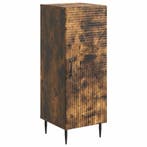 vidaXL Dressoir Gerookt eiken 33 x 34,5 x 89,5 cm Bewerkt, Verzenden