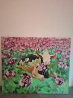 Adri Dijkhorst (1955) - Koe in rozenveld