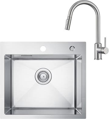 Spoelbak - Wasbak - Gootsteen - 50x45 cm - Zilver - CECIPA, Verzenden, Nieuw