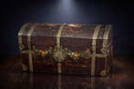 Kist - Polychroom hout - gedateerd: 1777