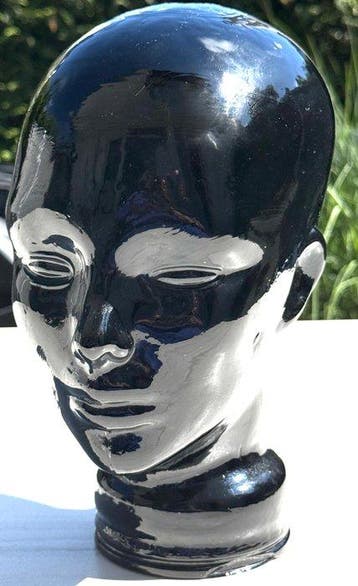 Schaufesterpuppe - Mannequinkopf - Glas - Bocal - Verre -, Antiquités & Art