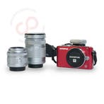 Olympus PEN E-PL3 rood + lenzen + flitser nr. 2192, Ophalen of Verzenden, Gebruikt