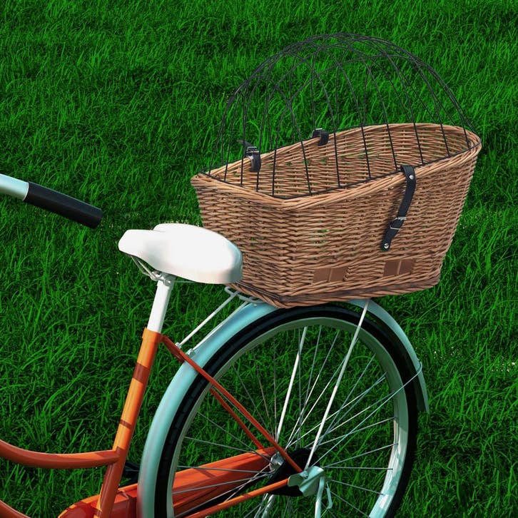 vidaXL Fietsmand voor bagagedrager 55x31x36 cm natuurlijk, Fietsen en Brommers, Fietsaccessoires | Overige Fietsaccessoires, Nieuw