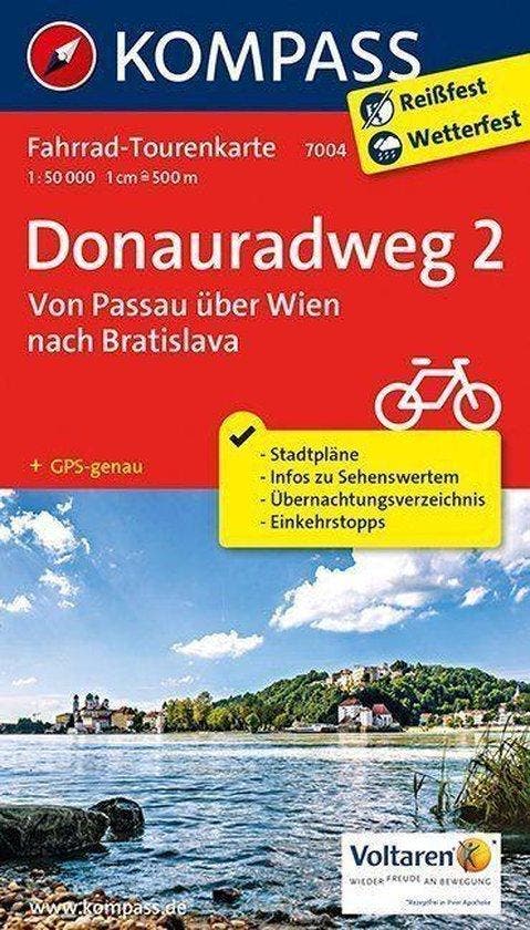 Kompass FTK7004 Donauradweg 2, Von Passau über Wien nach, Livres, Livres Autre, Envoi