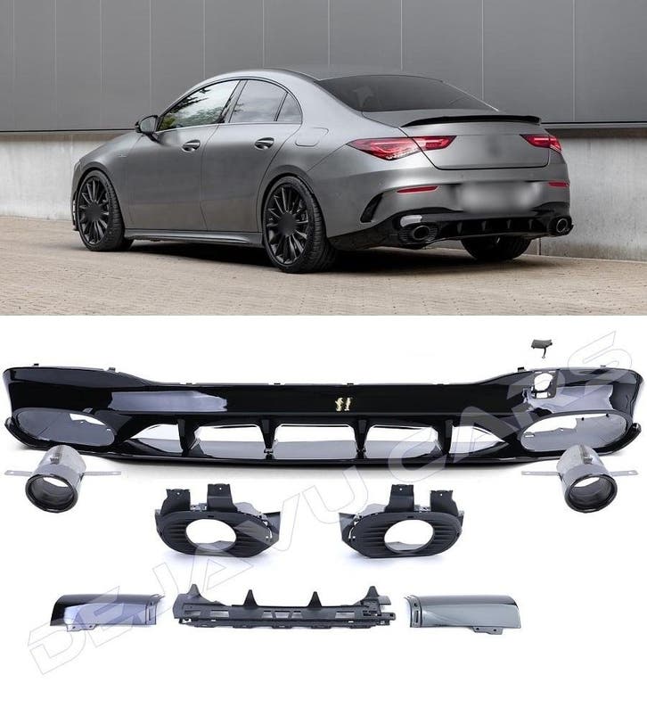 CLA35 AMG Look Diffuser voor Mercedes Benz CLA C118 / X118, Auto diversen, Tuning en Styling, Ophalen of Verzenden