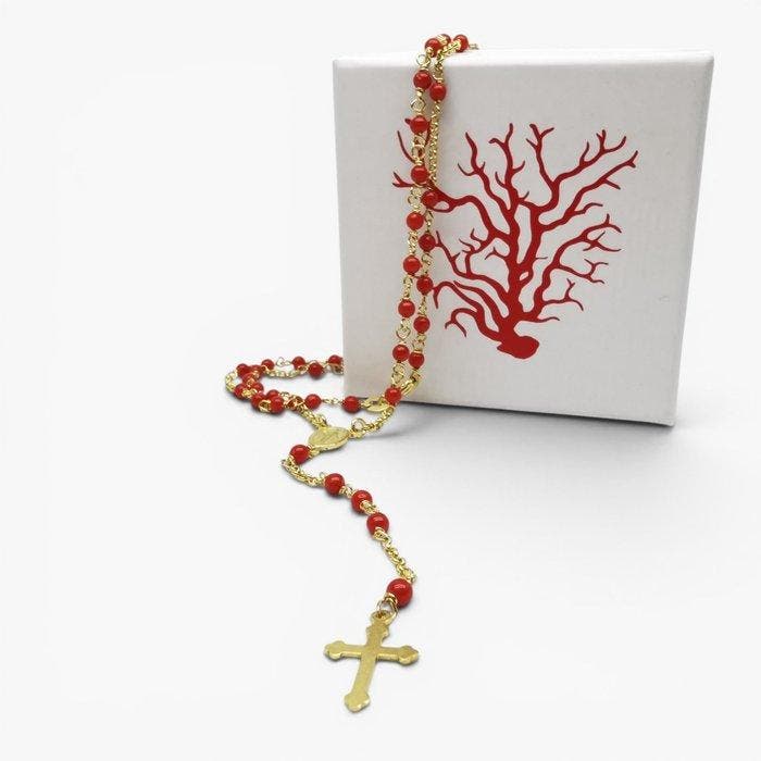 Corail - Argent 925 - Collier, Collections, Minéraux & Fossiles