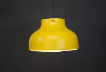 Lamp - XL gele designlamp - Aluminium, Plastic, Antiek en Kunst