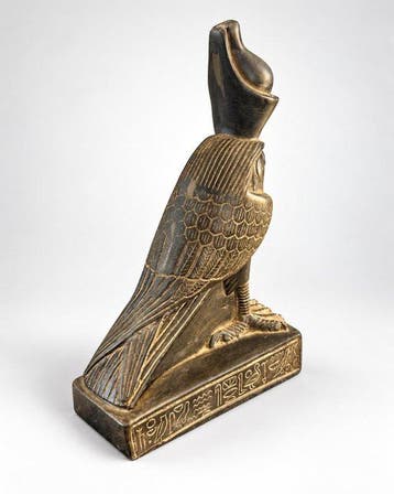 Beeld, Horus – Faucon sacré égyptien - 29 cm - Steen