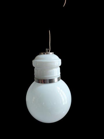 Lamp - aluminium en opaal - Ruimtevaarttijdperk