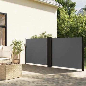 vidaXL Windscherm uittrekbaar 100x1000 cm antraciet, Verzenden