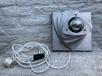 Hustadt Leuchten - Lamp - lamellen - Aluminium - Seventies, Antiek en Kunst