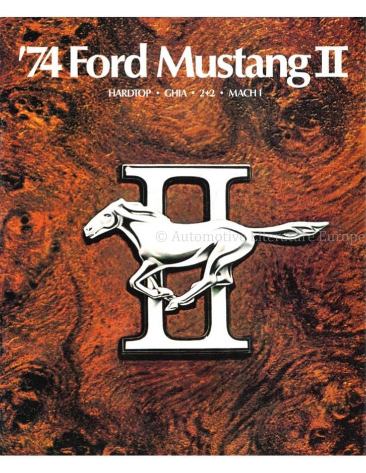 1974 FORD MUSTANG II BROCHURE ENGELS (USA), Livres, Autos | Brochures & Magazines