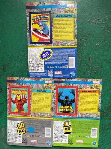 Hasbro - Speelgoed figuur A complete set of 3 Marvel card