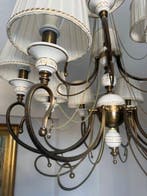 Lamp - Verguld messing - Kroonluchter met 12 lampen in brons, Antiek en Kunst, Curiosa en Brocante