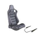 KIT SIÈGE SEMI BAQUET TYPE RS CUIR NOIR COUTURE ROUGE, Verzenden