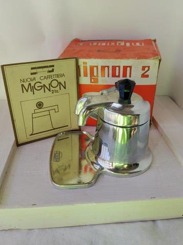 Mignon 2 Tazze - Brevetti Bialetti / O.M.G. - MAI USATA, Antiquités & Art