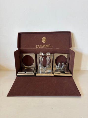 Calderoni F.lli - Olie-en-azijnstelletje - Kristal, Staal