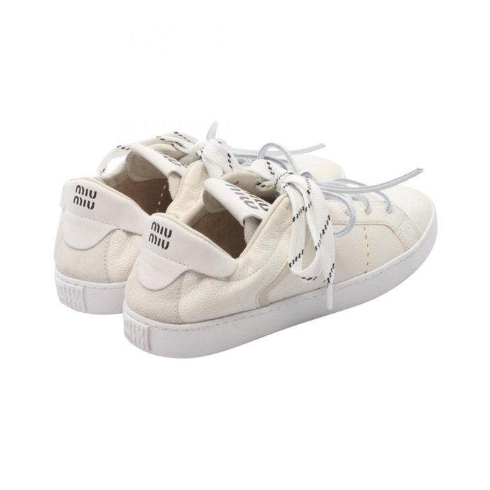 Miu Miu - Decorated leather with a used finish. - Sneakers -, Kleding | Heren, Schoenen