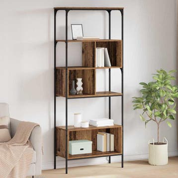 vidaXL Boekenkast 7-laags 76 x 33 x 188,5 cm Bewerkt hout, Huis en Inrichting, Verzenden, Nieuw