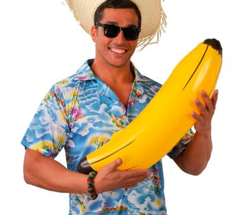 Banaan Opblaasbaar 70cm, Verzenden, Nieuw