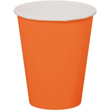 Oranje Bekers Karton 350ml 8st, Verzenden