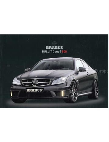 2012 BRABUS BULLIT COUPE 800 BROCHURE DUITS | ENGELS, Nieuw