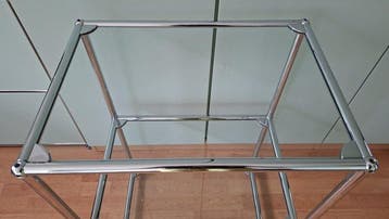 USM Haller - Étagère - Verre, Acier inoxydable, Antiek en Kunst