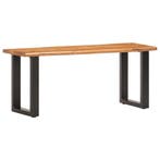 Boomstambankje 110cm acacia - 47% KORTING! Retour deal, Bruin, Verzenden, Zo goed als nieuw, Metaal