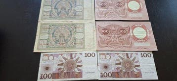 Nederland. - 6 x 100 Gulden - 1939/1970 (Zonder