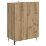vidaXL Dressoir Artisanaal eiken 66 x 34,5 x 91,5 cm Bewerkt, Verzenden