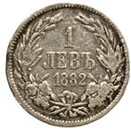 Roemenië, Bulgarije. Bulgaria - 1 Lev 1882 - Prince