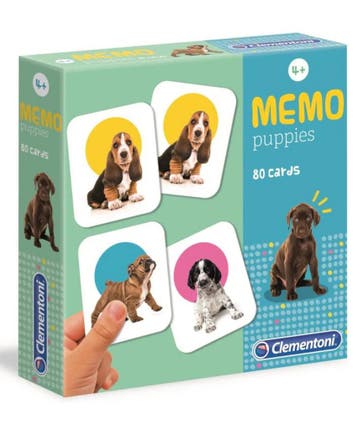 Clementoni Bordspel Memo Puppies - 80 kaarten, Verzenden