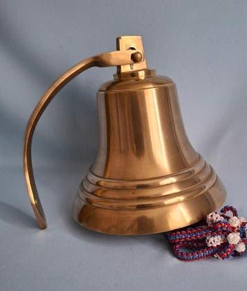 Scheepsbel - Messing - Beugel en allemansend