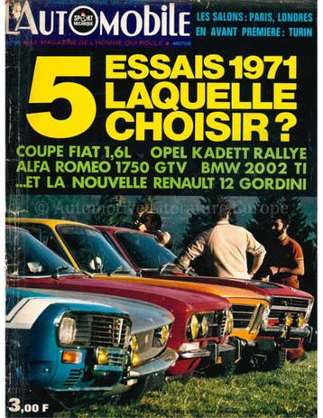 1970 LAUTOMOBILE MAGAZINE 294 FRANS