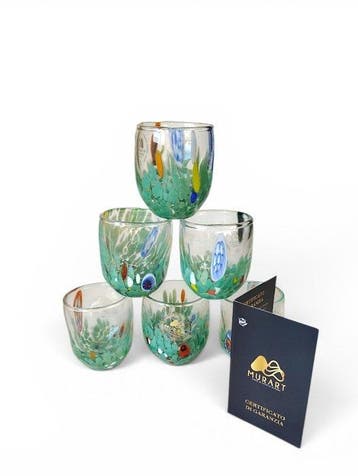 MurArt - MurArt - Service de boisson (6) - Verre - Murrine