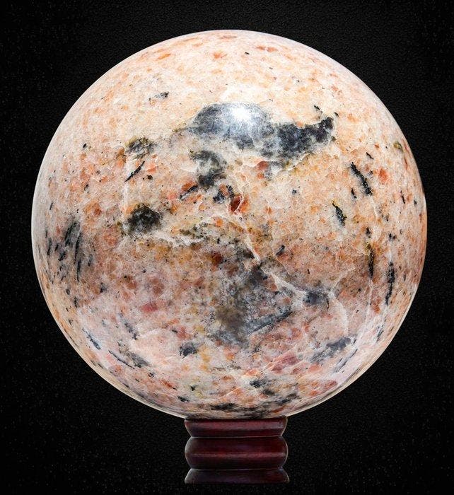 Massieve natuurlijke ioliet-zonsteenbol - 13,28 kg - 21,5 cm, Collections, Minéraux & Fossiles