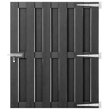 vidaXL Poort 100x112 cm HKC grijs, Verzenden, Nieuw