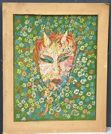Georges Rollin de Vertury (1894-?) - Portrait Tete de faune