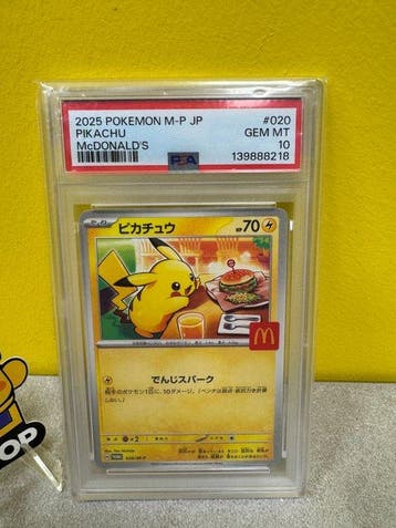 Pokémon - 1 Graded card - 020/M-P – Pokémon, Pikachu promo, Nieuw