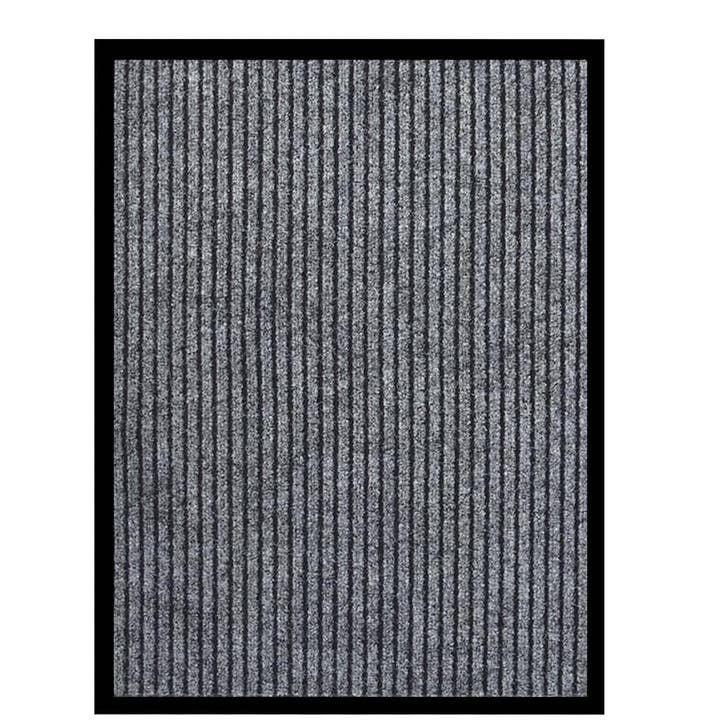 vidaXL Deurmat 60x80 cm gestreept grijs, Tuin en Terras, Deurmatten, Nieuw, Verzenden