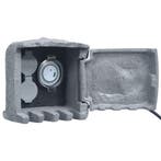 vidaXL Tuinstopcontact 2 ingangen met timer polyresin grijs, Verzenden, Nieuw