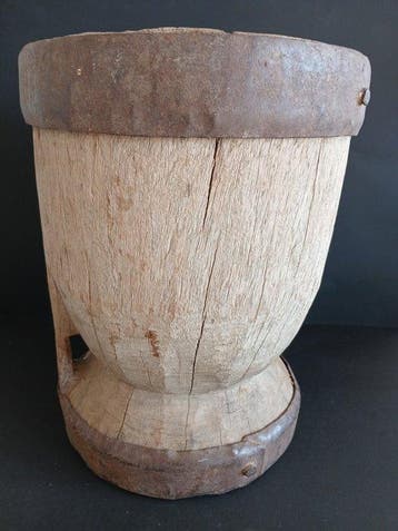 Vijzel - Hout, Metaal - Geen reserveprijs!