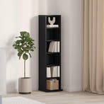 vidaXL CD-kast 21x20x88 cm spaanplaat zwart eikenkleurig, Huis en Inrichting, Verzenden, Nieuw