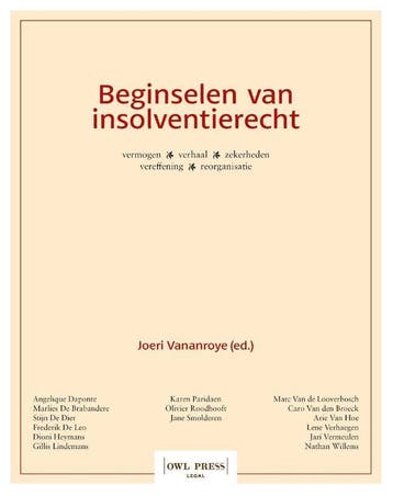 Beginselen Van Insolventierecht | Joeri Vananroye | Nieuw, Verzenden, Joeri Vananroye