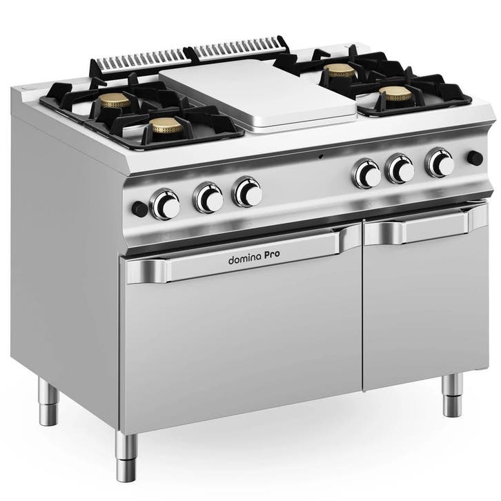 Fornuis/Doorkookplaat + Oven | DOMINA PRO 700 | Gas | 4, Zakelijke goederen, Horeca | Keukenapparatuur, Nieuw in verpakking, Verzenden