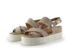Mustang Sandalen in maat 38 Beige, Verzenden, Beige, Sandalen of Muiltjes, Zo goed als nieuw